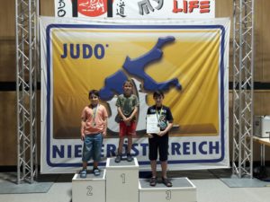 v.l.n.r. Andrew Antoun 2. , Elias Neustifter 5., Nils Frühwirt 3.